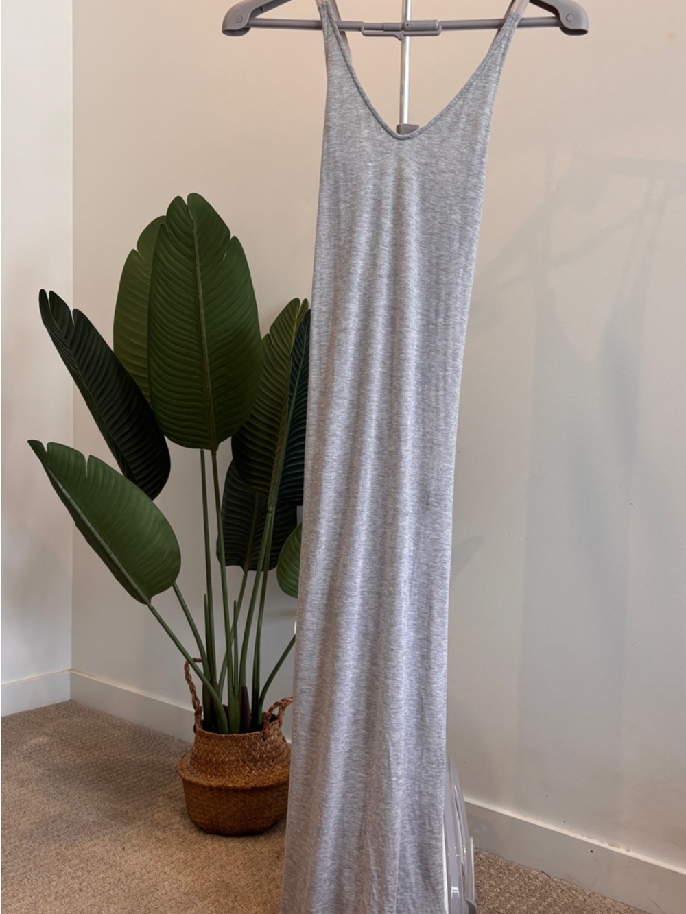 rag & bone Heather Gray Sleeveless Maxi Slip Dress